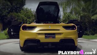 Ferrari 488 an four hot babes together