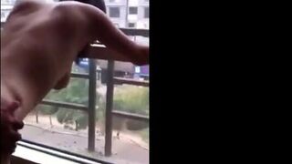 Asian Girl Shared at Open Window