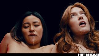 Rae Lil Black & Jia Lissa 3d Asian Monster Fucked Hentai Uncensored Creampie