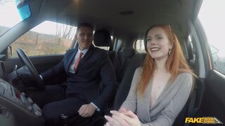 Cute Redhead ELLA HUGHES is CREAMPIED by Examiner -