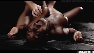 Extreme Interracial Cumflation - Sexy Black Girl Zaawaadi Filled With Loads Of CUM Inside Her Pussy