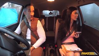 Jasmine Jae gets a DOUBLE CREAMPIE during a Hot Car Threesome -