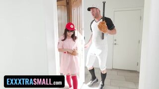 Mochi Mona Takes Her Baseball Coach's Big Fat Uncut Cock After Sweaty Workout - Exxxtra Small