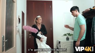 Annoying Czech cleaning lady just craved a good fuck