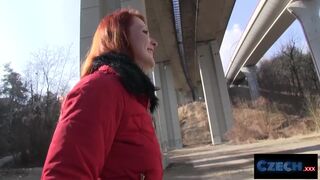 I fucked a redhead Czech women outside in Public - Czech.xxx