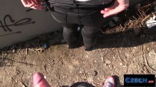 I fucked a redhead Czech women outside in Public - Czech.xxx