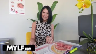 Mylf - Exploring the Human Body: StepMom and StepSon Get Up Close and Personal