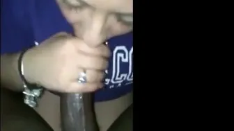 Brunette Amateur Sucks a Big Black Cock in POV Video