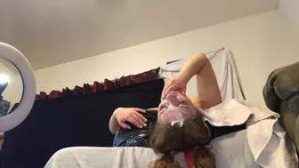 Facefucked Redhead Slut Covered In Drool
