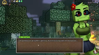 [Gameplay] Minecraft Horny Craft #2 Creeper Girl big boobs Cosplay at night