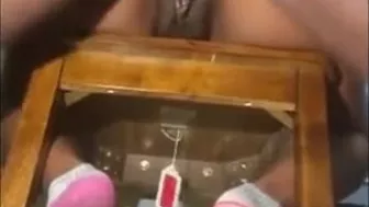 Big Black Cock Fills Her Tight Hole - Webcam Fun!