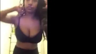 Big Tits, Big Ass Black Girl Strips On Webcam