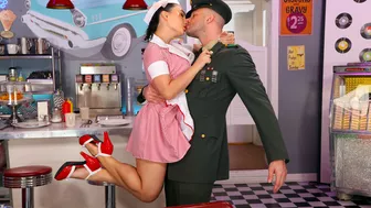 Tgirl Waitress Ember Fiera Anal In Diner