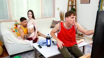 Skipping Game For Busty Babes Juicy Pussy