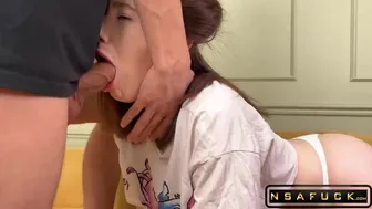 Gagging On Giant Cock Swallowing Every