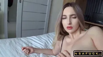 Blondes Big Natural Tits Bounce As She Cums Hard
