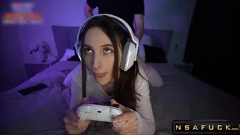 Gamers Stepsister Sucks Dick and Rides
