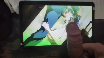 Solo Asian Guy  Jerk Off Cum Watching Hentai Kyonyuu Hitozuma Onna Kyoushi Saimin
