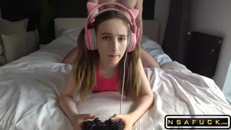 Gamer Girl Sucks And Fucks Hard While Gaming p1