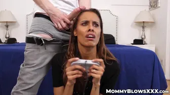 Stepmom KylieLe Beau Sucks Massive Cock And Receives Facial From Stepson