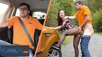 Czech XXX - She gets super horny after a HIGH SPEED POLICE CHASE - CzechXXX