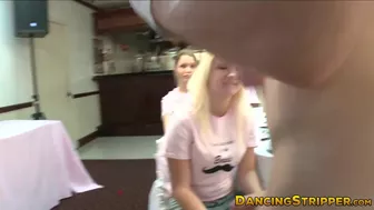 Stunning Amateur Chicks Deepthroat Hard Cock At CFNM Party