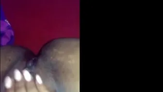 Ebony Fingering Her Wet Pussy On Webcam
