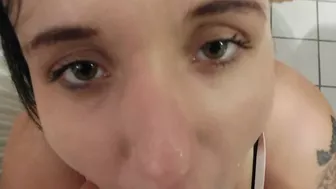 Amateur Italian Girl Swallows Cum After Rough Blowjob