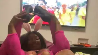 Busty ebony slut get creampie after hard missionary pounding