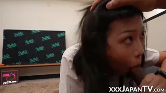 Cute Japanese Joanne Bent Over In A Rough Pussy Drilling Session