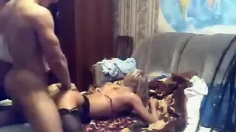 Russian Girl Cheats in Hardcore Amateur Threesome Sextape