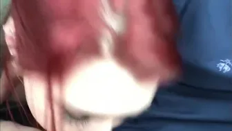 Step Sis Gives Step Bro Roadhead - Church to Home, Small Dick Surprise!