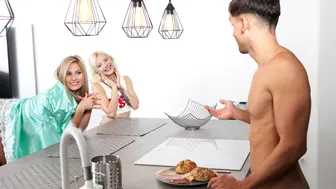 Stepsisters Share Hung BF In A Threesome