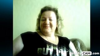 BBW Russian Marina's Skype Session - Blowjob & Titillating Fun