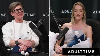 Adult Time - ADULT TIME - Busty Lesbians Octavia Red & Kenna James CAUGHT EATING PUSSY On Podcast Set! FULL SCENE