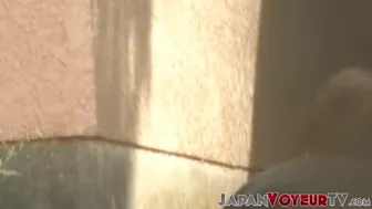 Watch these Asian hotties in their mini skirts and seductive thongs
