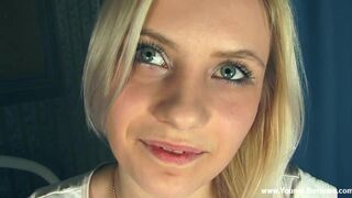 Young Libertines - Beautiful blonde with blue eyes Angela fucked in the doggy style