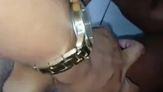 Brazilian Amateur Fists In Bathroom
