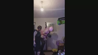 Clips 4 Sale - Sissy Hangs In Bondage And Spins Like A Little Music Box Balerina While Being Electro Punished And Flogged By Mistress Pheoinix
