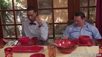 Penelope Woods dinner party turn to a hot and wet gangbang