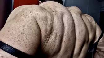 Clips 4 Sale - NEW! Getting bigger testo roided side full back hairy again angry I can't shave it my lats are so wide giantess arms hairy grunting as hell screams traps moving like mountains hardcore pump full pack video for extreme female bodybuilding lovers who like