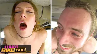 Female Fake Taxi - MILF Taxi Driver give a Male Student a Ride of his Life -