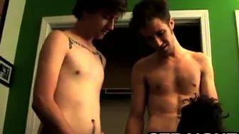 Straight Gal Sucks Two Cute Straight Guys Big Dicks