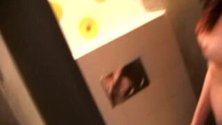 Black-haired chick Kattie Gold is getting tons of love in the bathroom