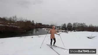 Nude Skiing Solo Female With Tattoos