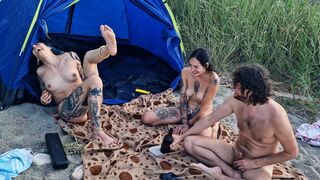 Faphouse - Spin the Bottle Game on the Beach -Unforgettable Holiday Sex w. Two Stunning Girls english subtitles