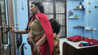 Faphouse - Mallu girl hot red half saree romance and sex with boy friend
