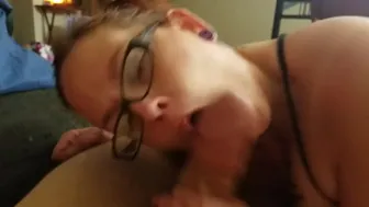 Big-Cocked Youngster Gets Stepmom's Blowjob!