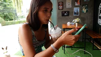 Thai GF morning blowjob and coffee after