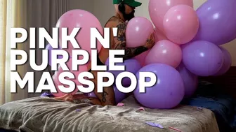 Clips 4 Sale - Looner Pops Huge Column of Pink and Purple Balloons